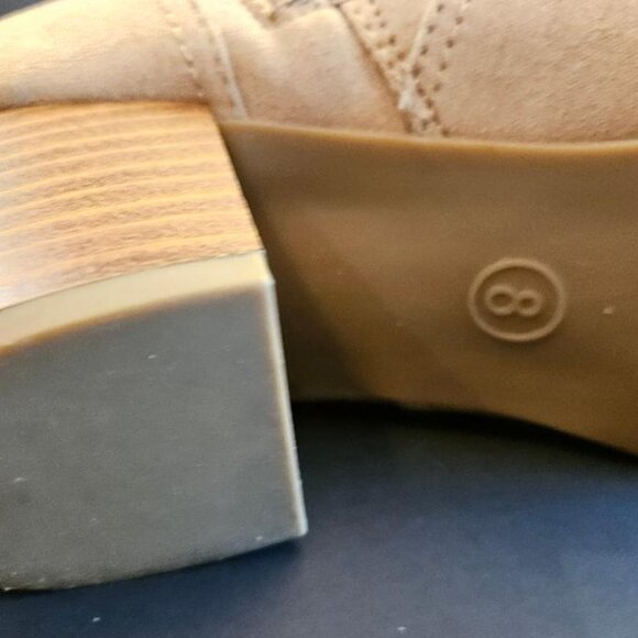 ANA suede booties with 2 inch heels. Size=8M. Color: clay/sand. - Picture 6 of 7